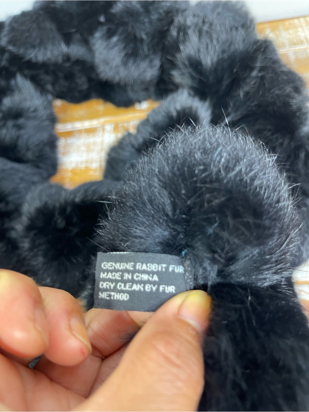 Cajon Real Rabbit Fur Wrap/Scarf - Picture 7 of 8